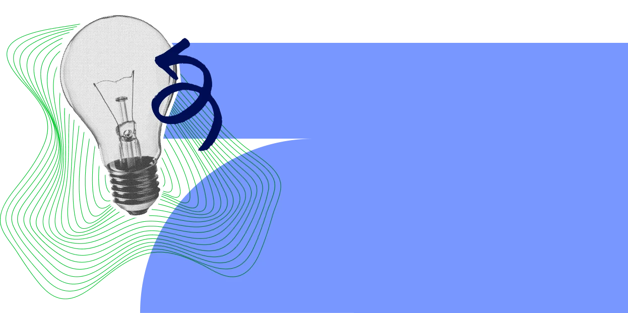 illustration d'une ampoule, avec une forme de flèche