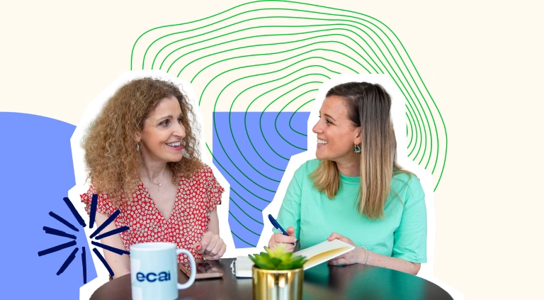 Ketty et sa collaboratrice du cabinet ECAI parlant des nouveaux collaborateurs