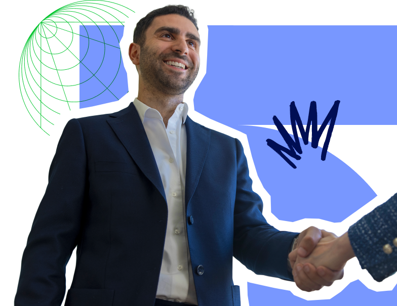 illustration de Jérémy SOUED serrant la main à son client