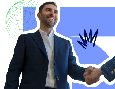 illustration de Jérémy SOUED serrant la main à son client