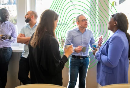 déjeuner d'équipe entre les collaborateurs d'ECAI