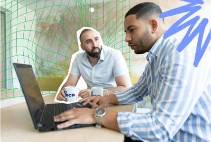 2 experts-comptable du cabinet d'ECAI en pleine réunion