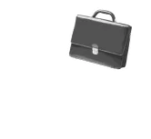 illustration d'une saccoche de l'agence ECAI en noir et blanc