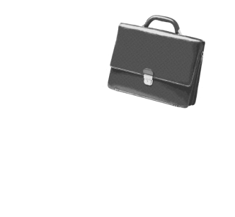 illustration d'une saccoche de l'agence ECAI en noir et blanc