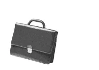  illustration d'une saccoche de bureau en noir et blanc