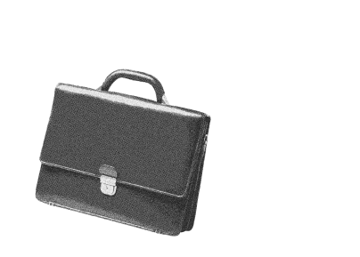  illustration d'une saccoche de bureau en noir et blanc