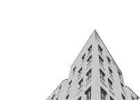  illustration d'un immeuble en noir et blanc