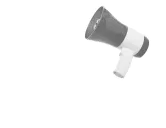  illustration d'un mégaphone en noir et blanc