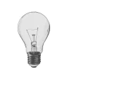  illustration d'une ampoule en noir et blanc