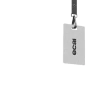  illustration d'un badge de l'agence ECAI en noir et blanc