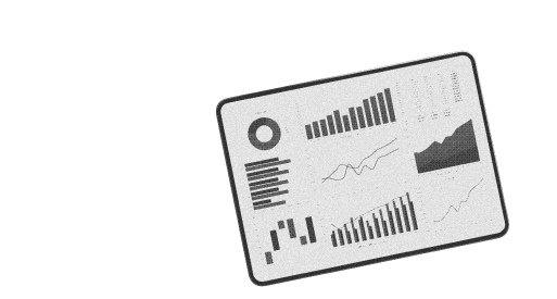  illustration d'un dashboard d'un expert-comptable en noir et blanc