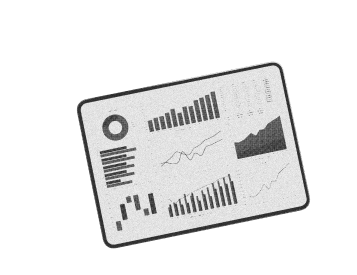  illustration d'un dashboard d'un expert-comptable en noir et blanc