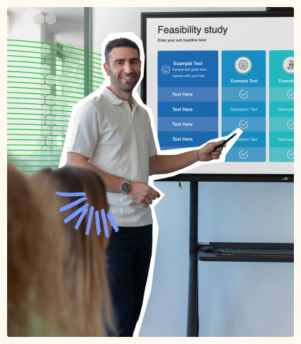Jérémy SOUED en train de présenter une étude de faisabilité