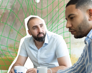 deux collaborateurs du cabinet d'ECAI en réunion