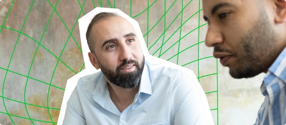 deux collaborateurs du cabinet d'ECAI en réunion