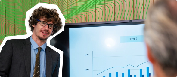 un collaborateur du cabinet d'ECAI faisant une présentation sur la fiscalité des groupes