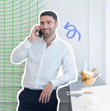 Jérémy SOUED au téléphone avec un client qui demandait de l'aide pour un contrôle de gestion